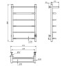 Электрический полотенцесушитель Aringa Киото 80x40 AR03004CH с полкой Хром
