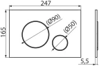 Инсталляция для унитаза Alcaplast AM101/1120-4:1 M671-VE-01 с клавишей смыва цвет Хром глянцевый