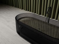 Ванна из полиэфирной смолы Abber Kristall 170х75 AT9708Onyx Черная без гидромассажа