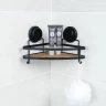 Полка корзина Fixsen Magic Wood FX-920B-1 угловая Черная матовая Дерево