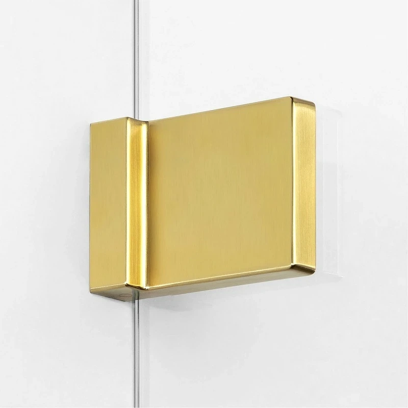 Душевой уголок New Trendy Avexa Gold 80х70 L EXK-1728 профиль Брашированное золото стекло прозрачное