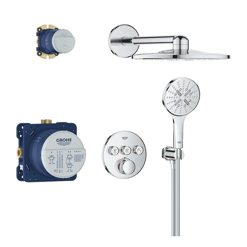 Душевая система Grohe Rainshower SmartActive 34863000 с термостатом цвет Хром
