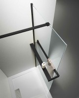 Душевая перегородка Vincea Walk-In HR 80 L VSW-4HR800CLB профиль Черный матовый стекло прозрачное