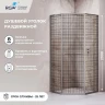 Душевой уголок RGW Stilvoll SV-82Gr 100х100 R 33328200-2410R профиль цвет Оружейная сталь стекло с рисунком Черная вуаль