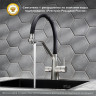 Смеситель для кухни Ростовская Мануфактура Сантехники SUS127BL-016F-015 Нержавеющая сталь Черный нержавеющая сталь