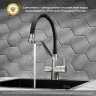 Смеситель для кухни Ростовская Мануфактура Сантехники SUS127BL-016F-015 Нержавеющая сталь Черный нержавеющая сталь