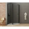 Душевой уголок New Trendy New Soleo Black 100х80 L K-0614 профиль Черный стекло прозрачное