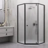 Душевой уголок RGW Hotel (Отель) HO-088B 100х100 350608800-24 профиль Черный стекло матовое-сатинат
