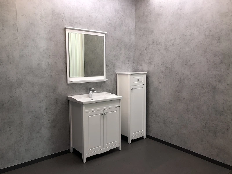 Зеркало Comforty Тбилиси 70 00003132631 Белый глянец МДФ / ЛДСП, стекло