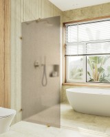 Душевая перегородка Maybah Glass MGD-267-3 990x1950 коннектор стена-стекло Золото стекло бронзовое матовое
