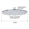 Верхний душ Remer 359MMXLBG Золото брашированное