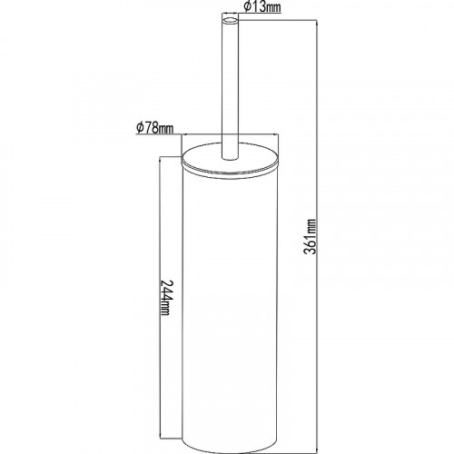 Ершик для унитаза Swedbe Attribut 9800 Хром