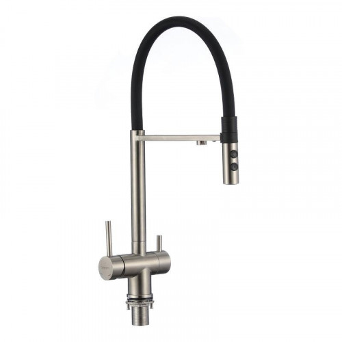 Смеситель для кухни Fmark FS1262-L01 цвет Сатин Черный