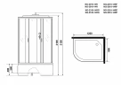 Душевая кабина Niagara Classic 120x80 R NG-2510-14RP без гидромассажа