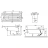 Квариловая ванна Villeroy&Boch Oberon 170x75 UBQ170OBE2V-01 цвет Альпийский белый