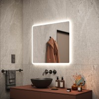 Зеркало Sancos Arcadia 80 AR800 с подсветкой с сенсорным выключателем стекло