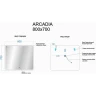 Зеркало Sancos Arcadia 80 AR800 с подсветкой с сенсорным выключателем стекло