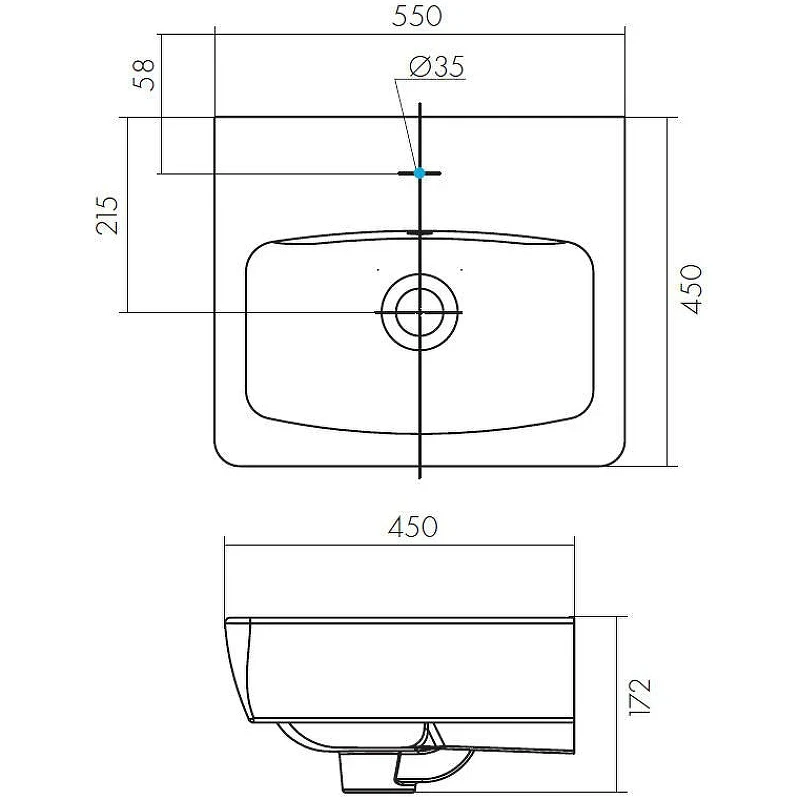 Раковина Santek Нео 55 1WH302185 Белая