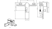 Смеситель для ванны Black&White Gravity GL-9101-GM 9101GM цвет Оружейная сталь