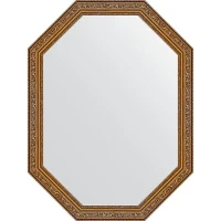 Зеркало Evoform Octagon 60x80 BY 7023 в багетной раме - Виньетка состаренное золото 56
