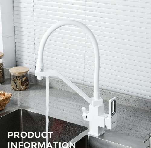 Смеситель для кухни Gappo G17-8 G4317-8 Белый латунь