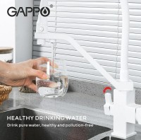 Смеситель для кухни Gappo G17-8 G4317-8 Белый латунь