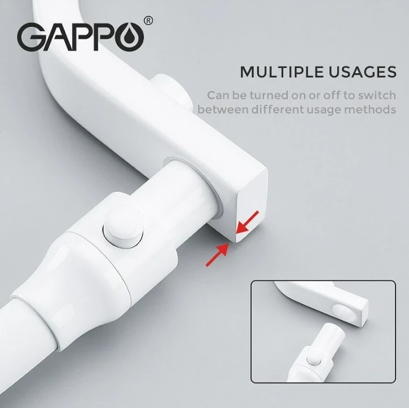 Смеситель для кухни Gappo G17-8 G4317-8 Белый латунь