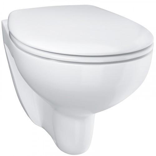 Унитаз Grohe Bau Ceramic 39351000 подвесной с сиденьем Микролифт фарфор подвесной