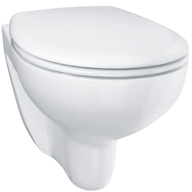Унитаз Grohe Bau Ceramic 39351000 подвесной с сиденьем Микролифт фарфор подвесной