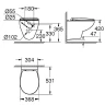 Унитаз Grohe Bau Ceramic 39351000 подвесной с сиденьем Микролифт фарфор подвесной