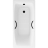 Чугунная ванна Delice Repos 170x70 DLR220508RB-AS с черными матовыми ручками с антискользящим покрытием