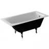 Чугунная ванна Delice Repos 170x70 DLR220508RB-AS с черными матовыми ручками с антискользящим покрытием