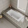 Чугунная ванна Delice Repos 170x70 DLR220508RB-AS с черными матовыми ручками с антискользящим покрытием