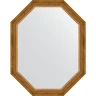 Зеркало Evoform Octagon 73x93 BY 7116 в багетной раме - Состаренная бронза с плетением 70 мм стекло
