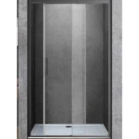 Душевая дверь Vincea Soft 130 VDS-3SO130CLGM профиль Вороненая сталь стекло прозрачное