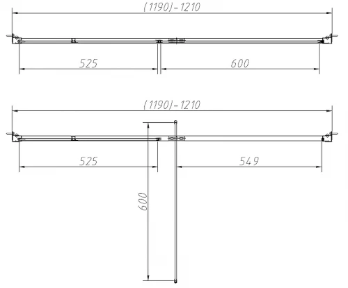 Душевая дверь Vincea Slim-N 120 VDP-4SN120CL профиль Хром стекло прозрачное