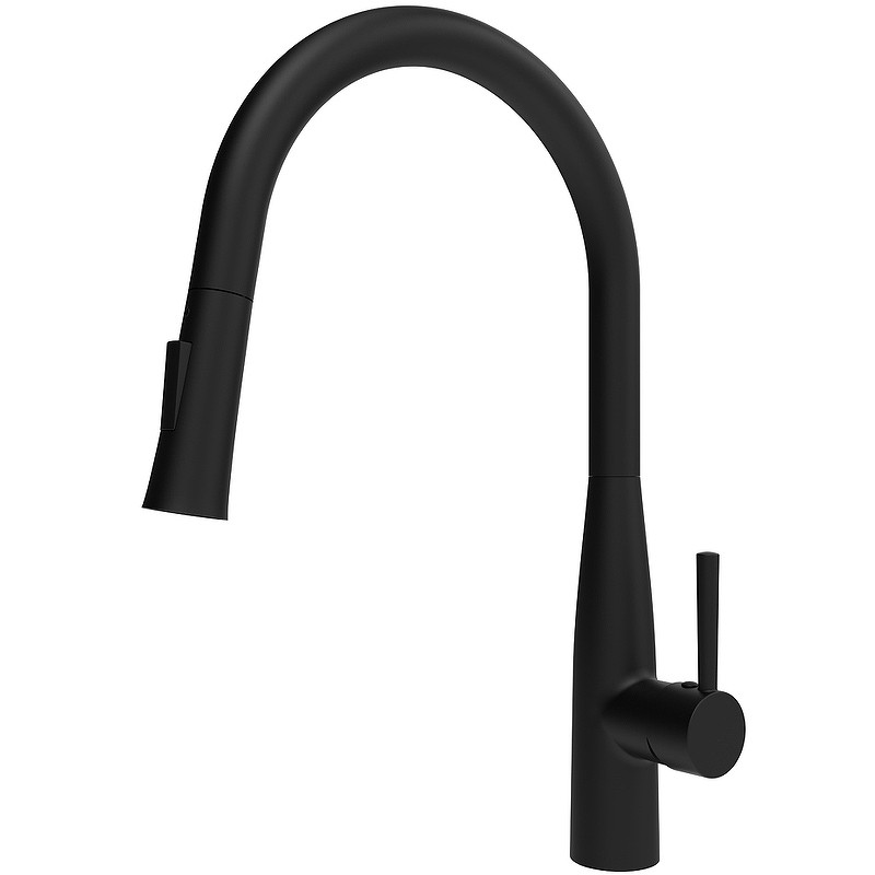 Смеситель для кухни Raiber Graceful RPB-011 Черный матовый латунь
