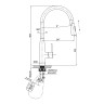 Смеситель для кухни Raiber Graceful RPB-011 Черный матовый латунь