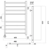 Электрический полотенцесушитель Domoterm Куба П8 400x800 EL Хром нержавеющая сталь