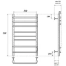 Электрический полотенцесушитель Point Сатурн PN90858W П8 500x800 диммер справа Белый