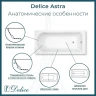 Ванна из искусственного камня Delice Astra 150х70 DLR330053-G цвет Белый глянцевый