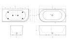 Акриловая ванна BelBagno Формат (Uno) 170x80 R BB714-1700-800-R цвет Белый
