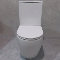 Унитаз компакт CeramaLux K2176-1 с бачком и сиденьем Микролифт фаянс напольный