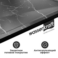 Душевой поддон из искусственного камня WasserKRAFT Neime 120х90 19T07 Черный матовый