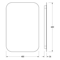 Зеркало Defesto Opti 40x60 DF 2802R с подсветкой 17W-4500К/ИК - выключатель/Нейтральный белый свет