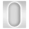 Зеркало Wellsee 7 Rays' Spectrum 55 172201620-172201630 с подсветкой цвет Черный матовый с сенсорным выключателем