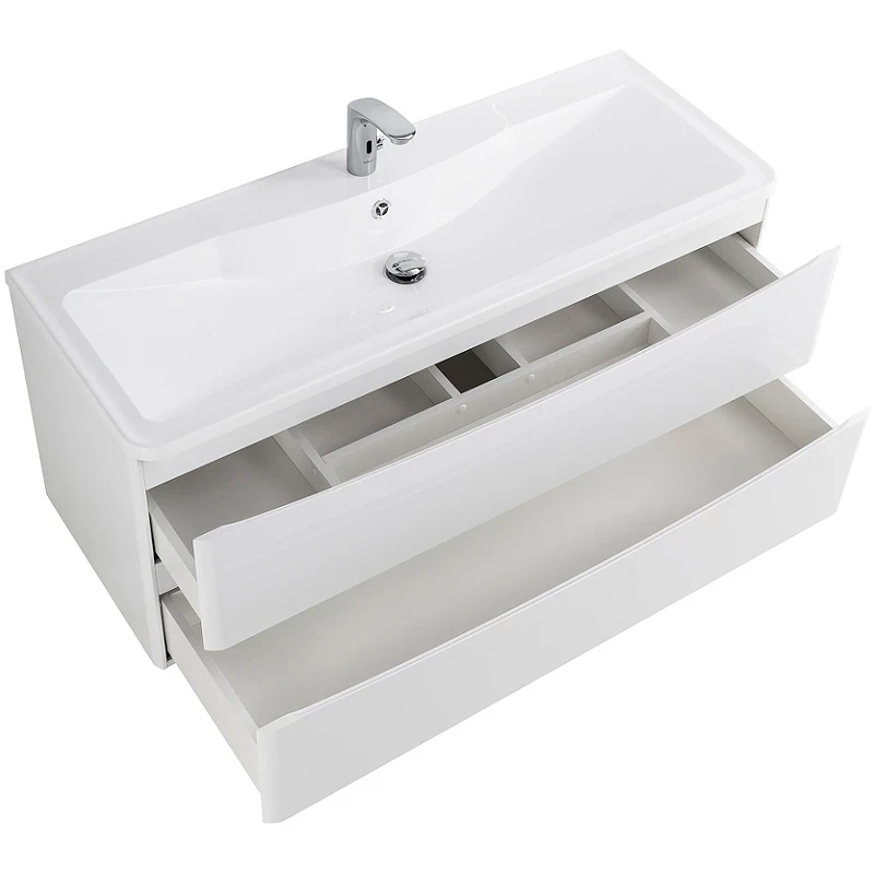 Тумба под раковину BelBagno 120 ACQUA-1200-2C-SO-BL подвесная Bianco Lucido МДФ / ЛДСП