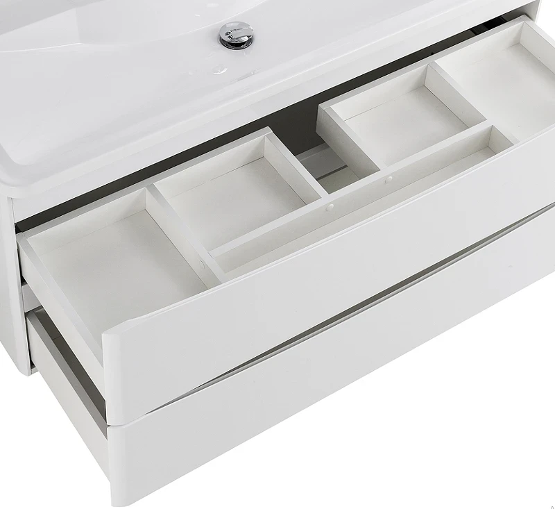 Тумба под раковину BelBagno 120 ACQUA-1200-2C-SO-BL подвесная Bianco Lucido МДФ / ЛДСП