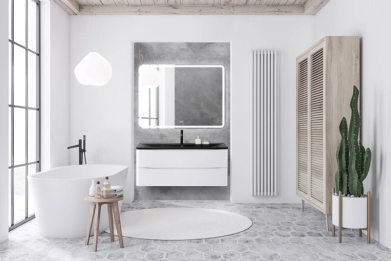 Тумба под раковину BelBagno 120 ACQUA-1200-2C-SO-BL подвесная Bianco Lucido МДФ / ЛДСП
