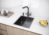 Кухонная мойка Paulmark Next 38 Uni PM213844-GM Вороненая сталь нержавеющая сталь встраиваемый